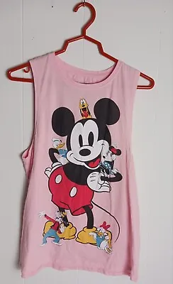 Disney Mickey Mouse Juniors Tank Top Muscle Tee Women's Size M(7-9) • $8