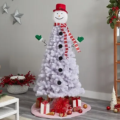 6.5ft Snowman Artificial Christmas Tree W/804 Holiday Home Decor. Retail $370 • $169