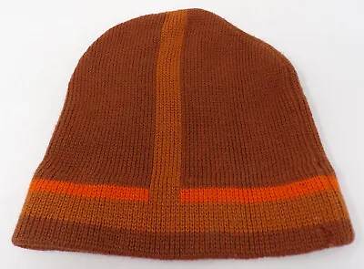 Vintage Wigwam Mills Winter Beanie Hat Brown/ Orange 100% Wool • $19.95