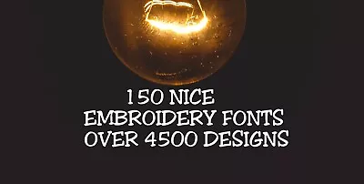 Machine Embroidery Designs - 150 Fonts Embroidery Designs - Pes Dst Jef Formats • $14.49