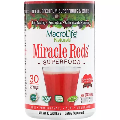 Macrolife Naturals Miracle Reds Superfood Goji-Pomegranate-Acai-Mangosteen 1 • $112.95