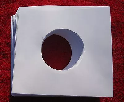 New   100 White 20LB Paper 7  45RPM  Record Sleeves • $15.89