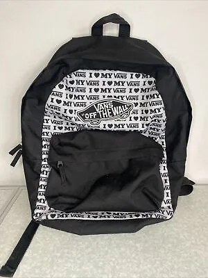 I Love My Vans Backpack Vans Of The Wall Black  • £12.99