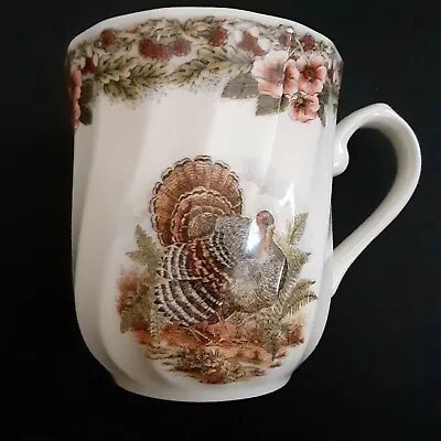  Myott Churchill/Queens  Factory Thanksgiving Turkey Mug With Flower Border.   • $10