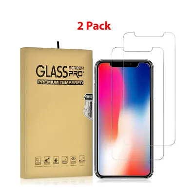 $7.99 • Buy 2x Tempered Glass Screen Protector For Apple IPhone 14 13 12 11 Pro Max Plus XR