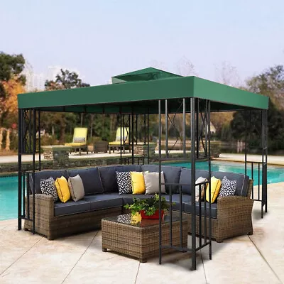 Replacement Top Canopy 1/2 Tier Garden Gazebo Outdoor Roof Cover Beige 3x3m AUI • $71.09