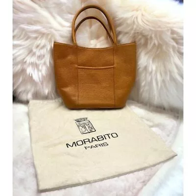 MORABITO Tote Bag Handbag Camel Brown Leather Ladies Made In Japan Used • $110