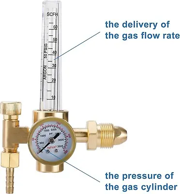 Argon CO2 FlowMeter Regulator For TIG MIG Welding Gas Flow Meter Fit Gas Tanks • $26.99