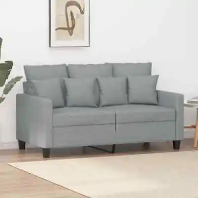 2-Seater Sofa Light Grey 120 Cm Fabric • $323.25