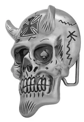 Demon Skull Belt Buckle Motorcycle Biker Belt Buckle Tattoo Trucker Vintage  • $14.39