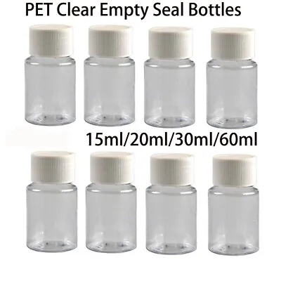 £2.72 • Buy 15ml/20ml/30ml/60ml Plastic PET Seal Bottle Solid Powder Medicine Containers