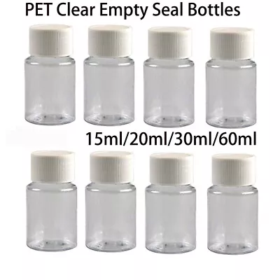 £2.72 • Buy 15ml/20ml/30ml/60ml Plastic PET Seal Bottle Solid Powder Medicine Containers