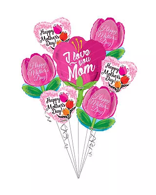 Mother's Day Tulip Balloon Bouquet (7 Balloons) • $17.99