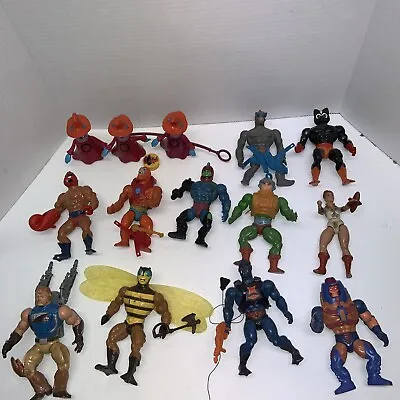 Lot Of 14 Vintage Mattel He-Man Masters Of The Universe 1980's Some Weapons • $134.99