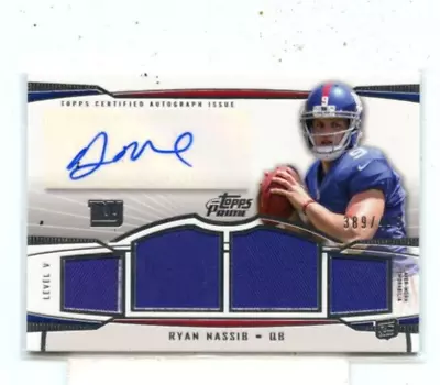 RYAN NASSIB 2013 Topps Prime Rookie Quad Jersey Relic Auto Autograph #D /449 • $3.50