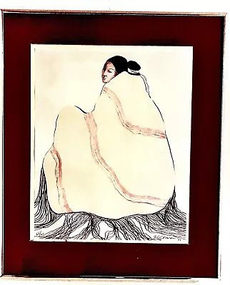 R.C. Gorman '77   Lady In A Blanket  Signed & Numbered  Offset Lithograph Print • $129.38