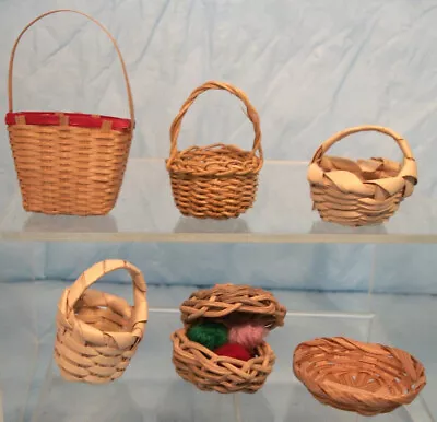 Vintage Miniature Baskets XI Lot Of 6 No Res • $4.99