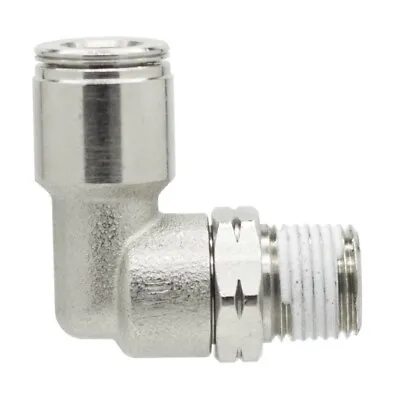 25 X 5/16 OD  1/4 NPT Quick Metal Push In Connect Air Fitting Male Swivel Elbow • $99.38
