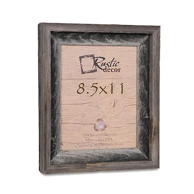 8.5x11-2  Wide Signature Reclaimed Rustic Barn Wood Picture Frame • $19.99