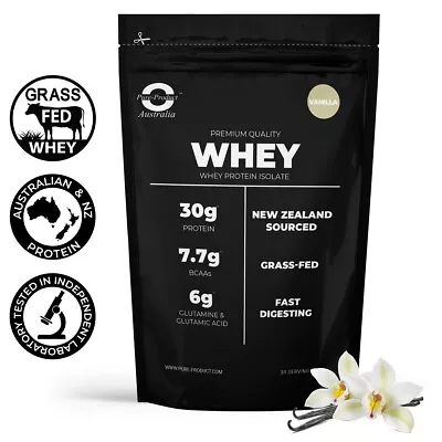 2KG WHEY PROTEIN ISOLATE POWDER 100% Australian Made WPI  GRASS-FED VANILLA • $83