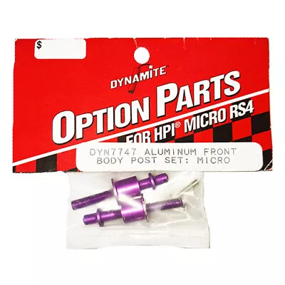 Dynamite Aluminum Front Body Post Set For HPI Micro RS4 - Purple DYN7747 • $24.99