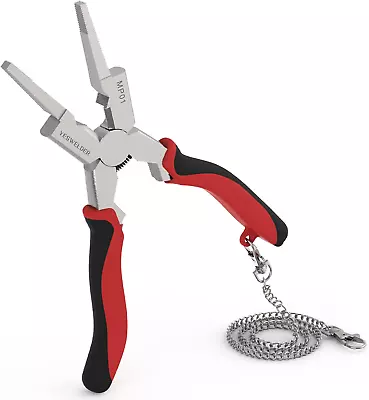 8-Inch MIG Welding Pliers With Rentention Chain Anti-Rust MIG Welding Pliers Fo • $25.39