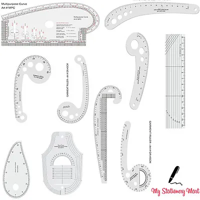 Garment French Curve Fashion Design Quilting Ruler Quilters Patchwork Vary Form • £12.99