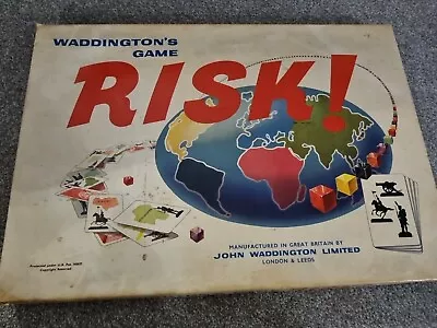 Vintage 1960's Waddington's Risk Board Game Complete • £16.99