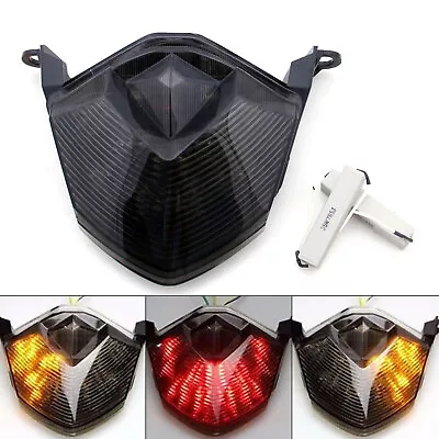 Integrated LED TailLight Turn Signals For Kawasaki Z750 Z1000 ZX6R ZX10R Smoke E • £27.59