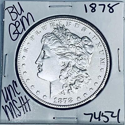 1878 Bu Gem Morgan Silver Dollar Unc Ms+++ U.s. Mint Rare Coin 7454 • $49.88