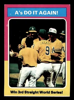 1975 Topps Baseball #466 A's Do It Again Jackson EX *d4 • $10