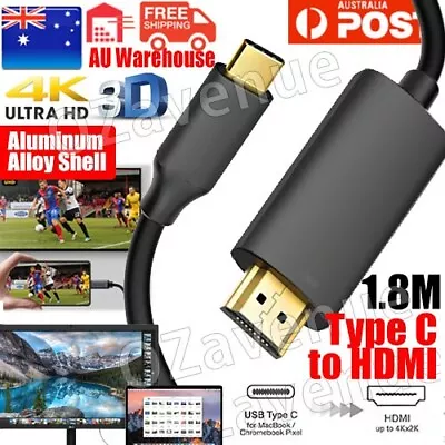 $11.81 • Buy USB C To HDMI Cable Type C Male To HDMI Male 4K Cable For Macbook Chromebook OZ