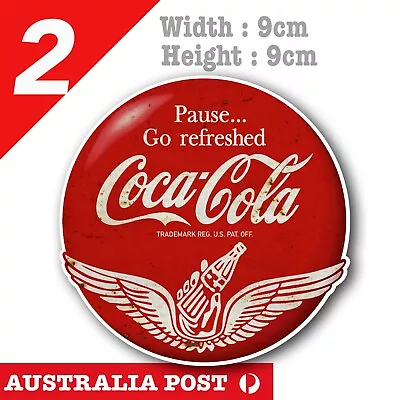 Coca Cola Go Refresh Round Badge Old Vintage Retro Rusty Sign  Sticker • $7.10