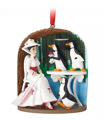 Disney Store MARY POPPINS Jolly Holiday Sketchbook Ornament 2018 Penguin Waiters • $44.99