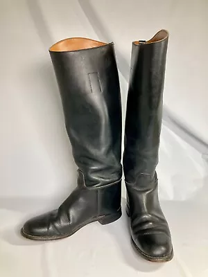 Marlborough Equestrian Leather Women's Size 8 UK 6  Black Riding Boots • $79