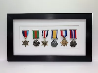 Military World WarSport Medal Display 3D Box Frame For Six Medal In White Mount • £25