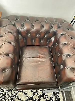 Used Chesterfield Chair Leather • £140