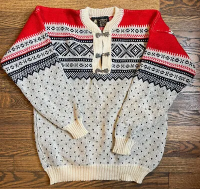 Vintage Viking Sportswear Size M Fair Isle Sweater Cardigan Quarter Scotland • $28