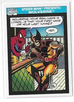 1990 Impel Marvel Universe#160 Spider-Man Presents Wolverine • $1.99