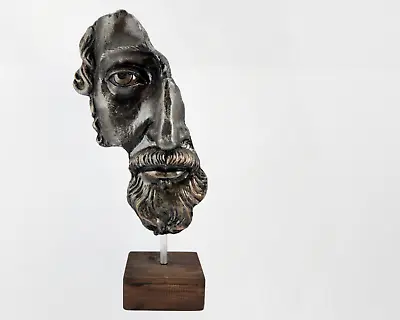 Marcus Aurelius Roman Emperor Stoic Philosopher Half Face Statue Handmade-Paint • $119.90