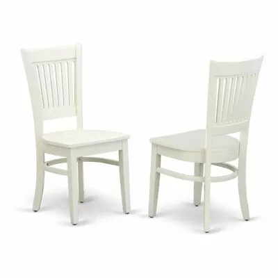 East West Furniture Vancouver 12  Wood Dining Chairs In White (Set Of 2) • $140.58