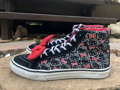 VANS HELLO KITTY Sanrio High Tops Bow Sz Womens 7.5 Mens 6 Shoes Sneakers RARE! • $114.44