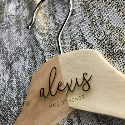 Custom Engraved Wooden Wedding Hanger • $8.95