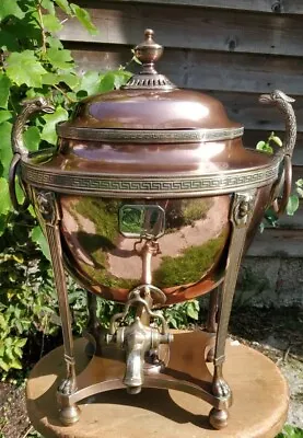 Antique Early 19thC Copper Samovar Tea Urn Egyptian Revival C.1830 • £345