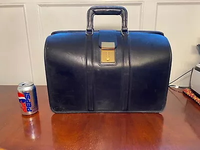 Vintage COACH Gladstone Huge 18X13 Black Leather Hard-Shell Doctor Travel Bag • $636.90