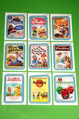 2013 Wacky Packages ANS11 All-New Series 11 RUDE FOOD BLUE 9 CARD INSERT SET • $14.99