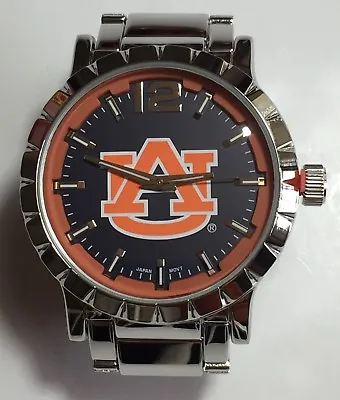 New Auburn Tigers Mens Watch Bracelet Metal With Free Battery NCAA • $37.95