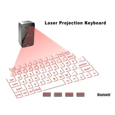 Keyboard Pc Smart Phone Ipad Tablet Compatible Wireless Bluetooth Virtual Projec • $49.99