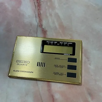 Vintage Seiko Quartz Alarm Chronograph QEK151G YS50A Travel LCD Alarm Clock • $48