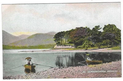 £2 • Buy OLD ART COMPANY POSTCARD 1900's - KESWICK - BOATING ON DERWENTWATER - CUMBRIA